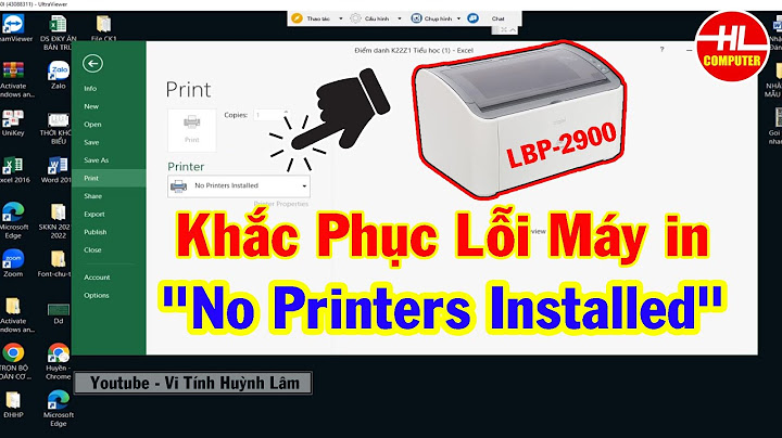 Lỗi word cannot print there is no printer installed năm 2024