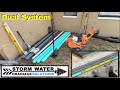 Divert Water Away From House - Dual Drainage System - Channel Drain - Downspout Drain - Sump System