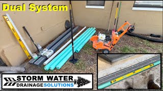 Divert Water Away From House  Dual Drainage System  Channel Drain  Downspout Drain  Sump System