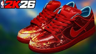NBA 2k26 Shoe Creator- Nike SB Dunk Low “The Wizard Of Oz Ruby Red Slipper”