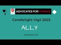 Candlelight Vigil 2023 - Advocate for Change Ally