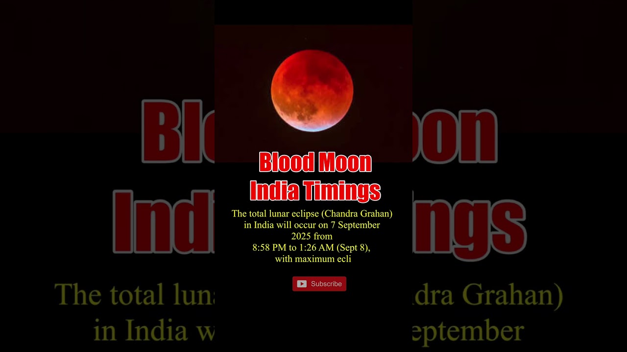 Lunar Eclipse 2025  Blood Moon Timing in India