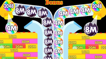 Bounce Merge | bounce and collect in bounce Merge 2048 Blob Merge 2048....100B #Bouncemerge