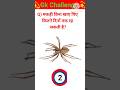 मकड़ी बिना खाए के कितने दिनों तक रह सकती है#gk questions answers #short videos