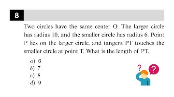 Two Concentric Circles and a Tangent | SAT Geometry