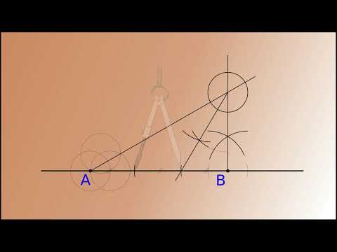 Деление отрезка циркулем на три части. How to divide a given segment into three parts by a compass.