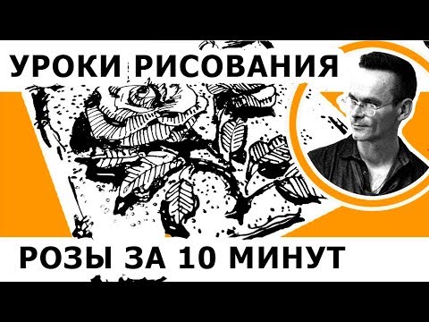 Как нарисовать розу. За 10 минут. Скетчинг. Эдуард Кичигин