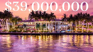 Inside a $39,000,000 Waterfront Estate in Fort Lauderdale Florida | Mega Mansion Tour