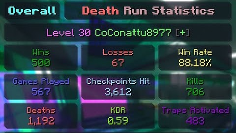 500 Wins in Hive Death Run