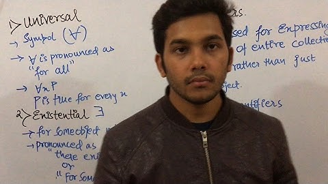 Artificial intelligence 26 Quantifiers in ai |universal| existential | tutorial | sanjaypathakjec