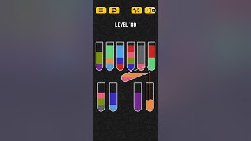 Water Sort Puzzle Level 186 Walkthrough
