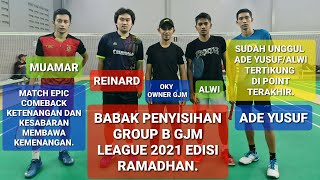 REINARD/MUAMAR VS ADE YUSUF/ALWI, MATCH GJM LEAGUE 2021.