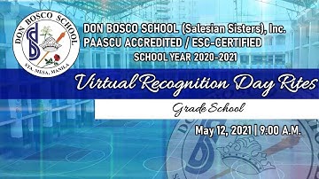 RECOGNITION RITES 2020 | GRADES 1-5 BOSCONIANS