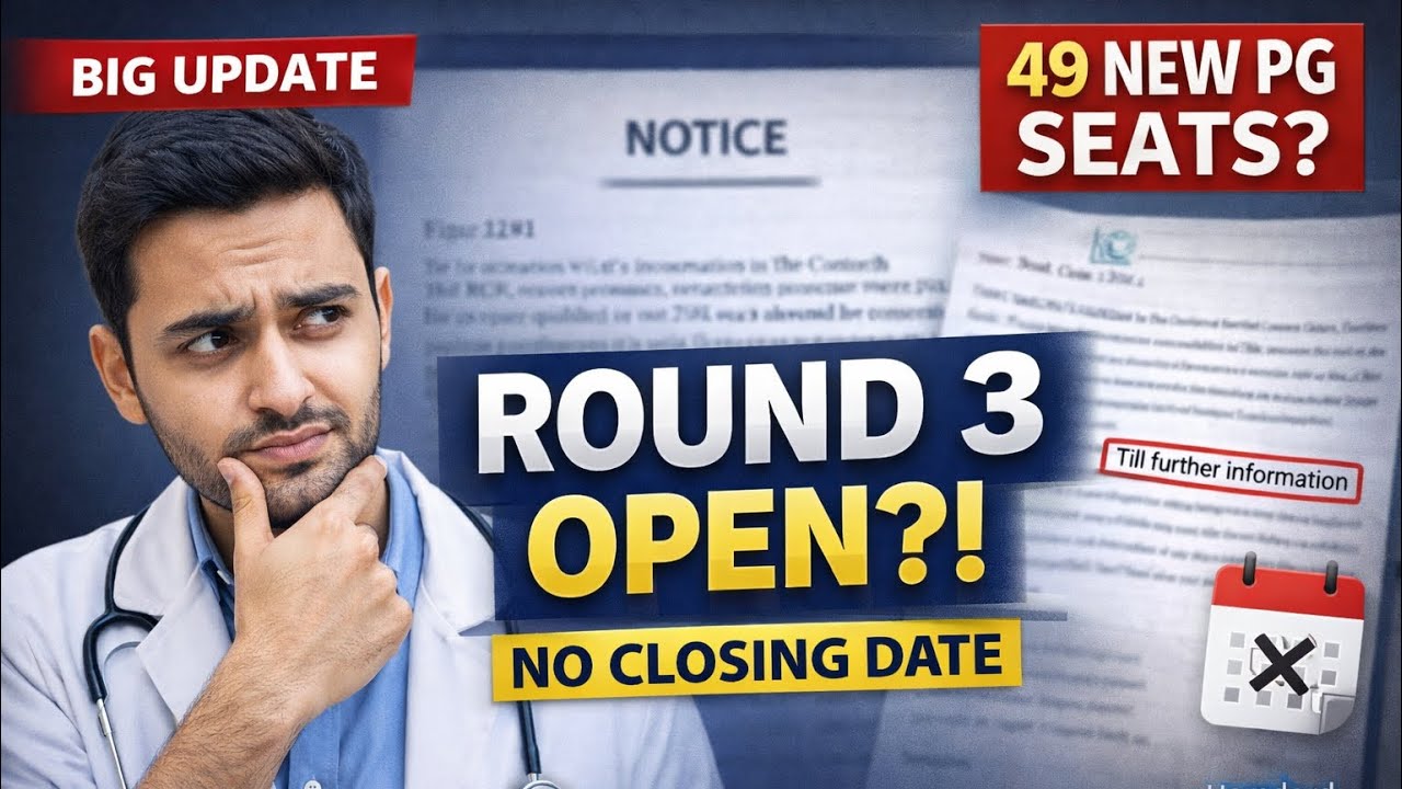 MCC Round-3 Delay Explained | Why Choice Filling Is Open | Hamdard 49 PG Seats Update