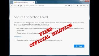 fixed secure connection failed problem in firefox 2020