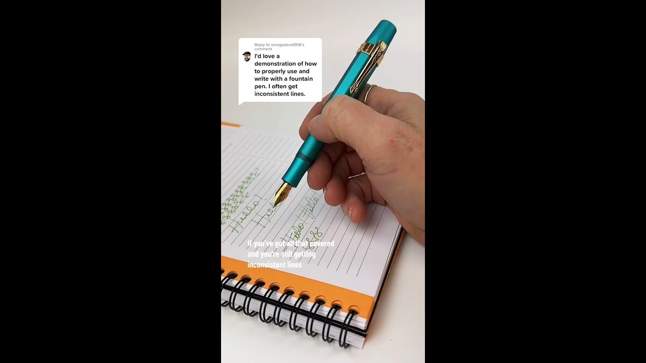 How To Use & Properly Write with a Fountain Pen! - YouTube
