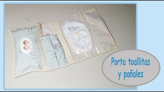 Como hacer un portapañales y portatoallitas de bebé para la canastilla