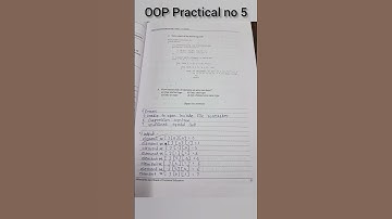 OOPs (Object Oriented Programming using C++) Practical No 5 Manual Writing #shorts