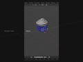 Cup Cake 🧁 add whip cream Blender #shorts #blender #rendernerd