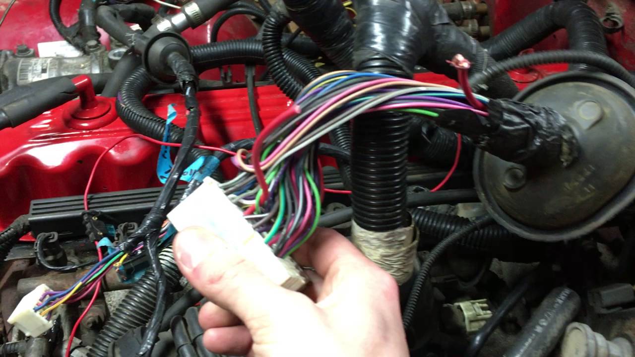 Jeep YJ  to  engine swap wiring part 1 - YouTube