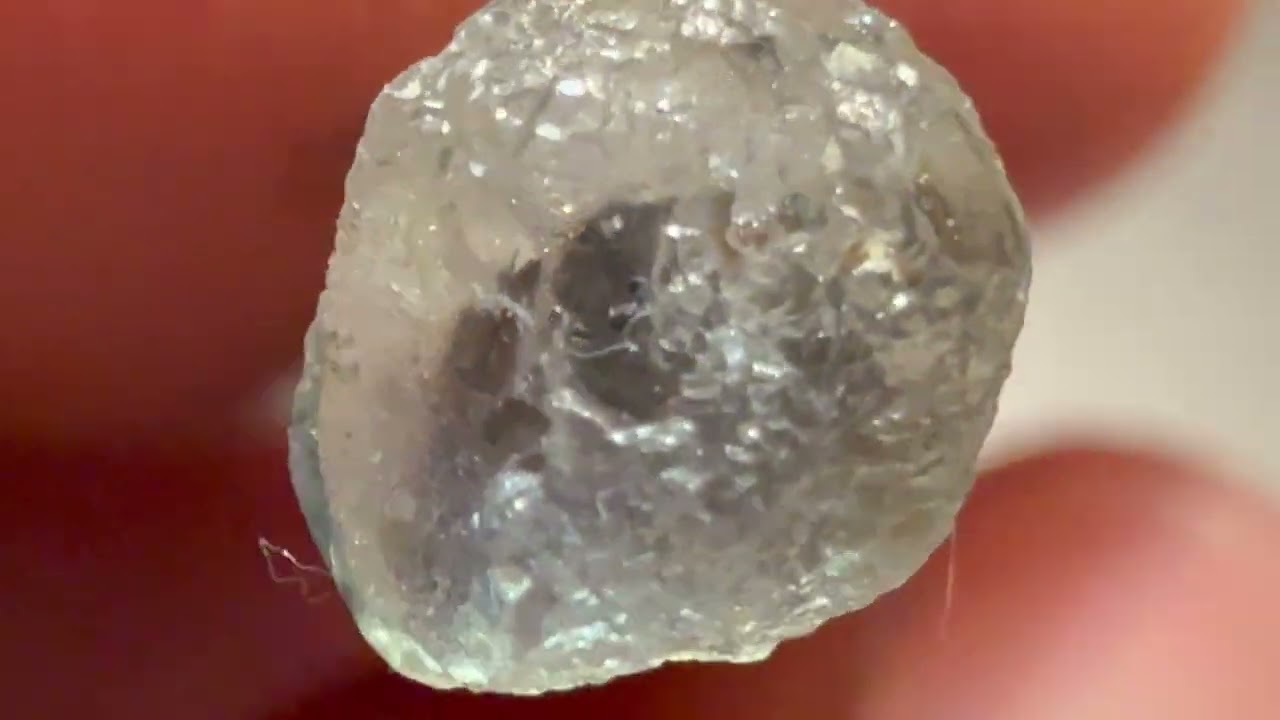 Cutting a TINY natural blue Montana Sapphire for my new friend Michael