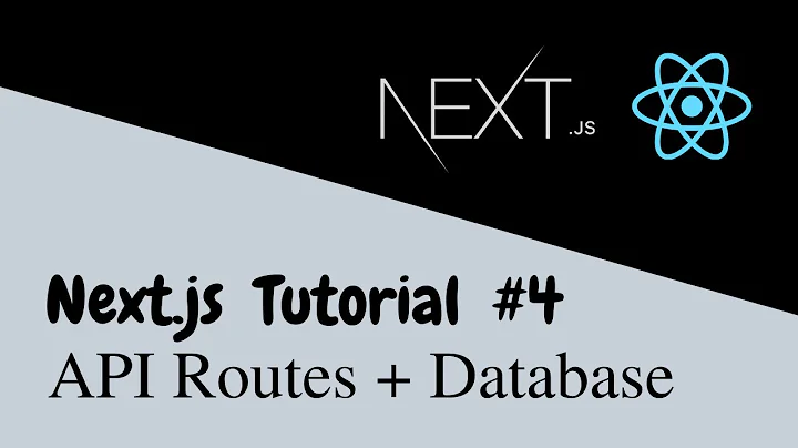 Next.js Tutorial - Part 4 | API Routes using SQL Database