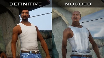 COMPARISON GTA SAN ANDREAS DEFINITIVE EDITION VS MODDED (DIRECTX 3.0) 4K ULTRA 60 FPS