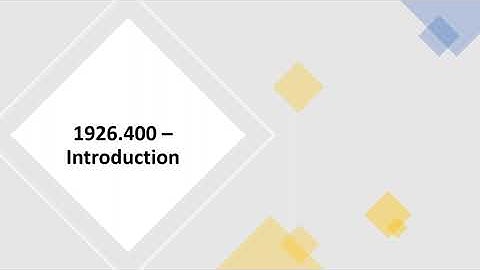 OSHA 1926.400 - Introduction