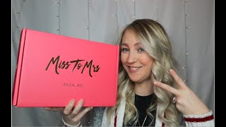 Miss to Mrs. Bridal Subscription Box | Box 2 | Ultimate Bridal Swag | Unboxing + Review