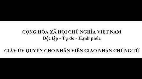 Giaays ủy quyền cho nhân viên tiếng anh là gì