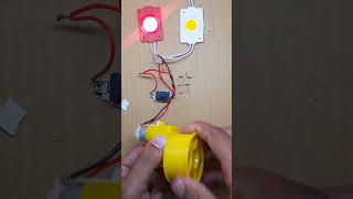 two led light and one gear dc motor project #scienceproject #diy #motor #shorts