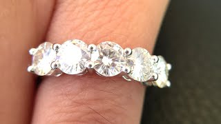 White Gold Plated Moissanite Ring