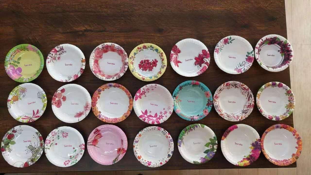 India Hyderabad double die paper plate making machine // buffet paper