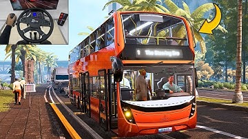 Bus Simulator 21 - Double Decker Bus Driving | Steering Wheel Gameplay