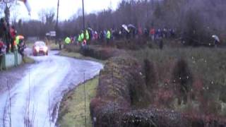 Atkinson limps home after crash at Aughnasheelin, Co Leitrim, WRC 2009