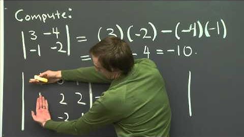 Determinants | MIT 18.02SC Multivariable Calculus, Fall 2010