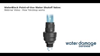 WaterBlock PointofUse Water Shutoff Valve: Webinar Video  How WaterBlock works