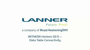 WITNESS Horizon 22 5 - Data Table Connectivity