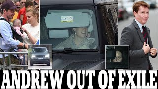Andrew and Fergie come out of exile for palace christening of Princess Beatrice's daughter Athena.