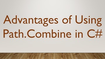 Advantages of Using Path.Combine in C#