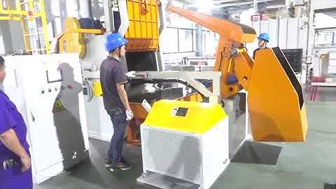 Q326 Automatic Rubber Belt Tumble Shot Blast Machine Working Video From Loading To Unloading