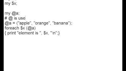 Perl 5 Loops and arrays