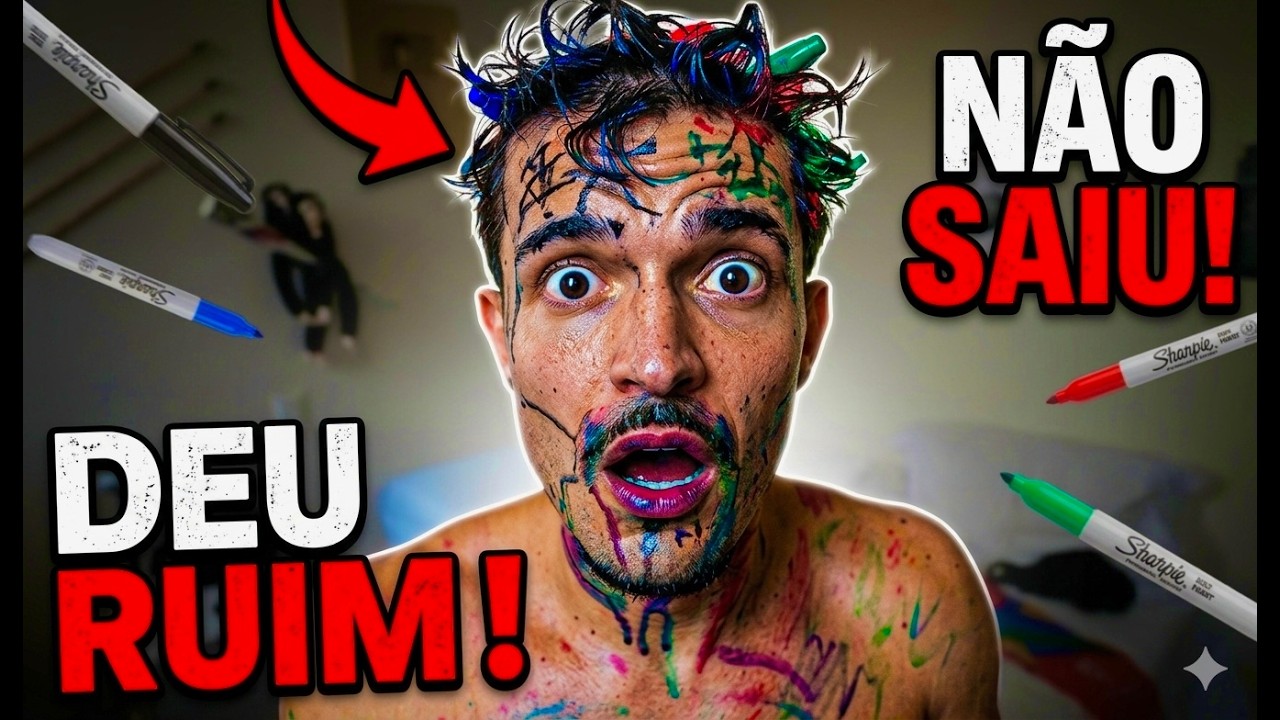 Usei CANETA PERMANENTE no cabelo… não saiu mais 😰