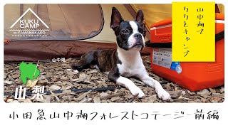 【ボストンテリア】念願の山中湖フォレストコテージでキャンプ 前編