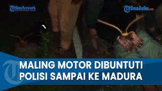 POLISI BUNTUTI MALING BARU MENCURI MOTOR di Rungkut Surabaya, Langsung Dibawa ke Bangkalan