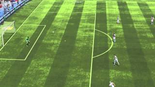 fifa14 demo гол Messi в ворота PSG с центра поля. Sirigu лошара