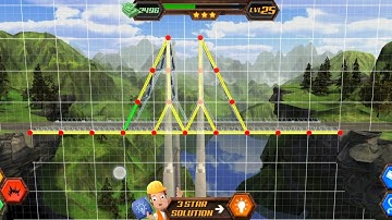 Bridge Construction Simulator - Level 25 | 3 stars