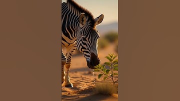 A zebra save a apple plant from drying to watering it #ai #save #plant