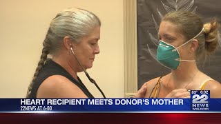 Heart transplant recipient meets organ donor's mother