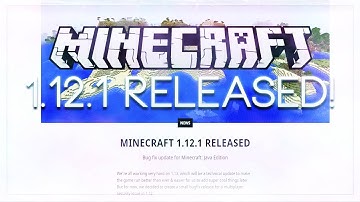 Minecraft 1.12.1 Bug fix update